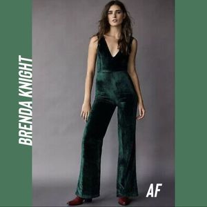 FREE PEOPLE BY BRENDA KNIGHT JEWEL EVENING JUMPSUIT EMERALD NEW NWT LARGE